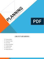 Group planning objectives and types