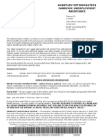 Monetary Determination Pandemic Unemployment Assistance: Charles C Nappi