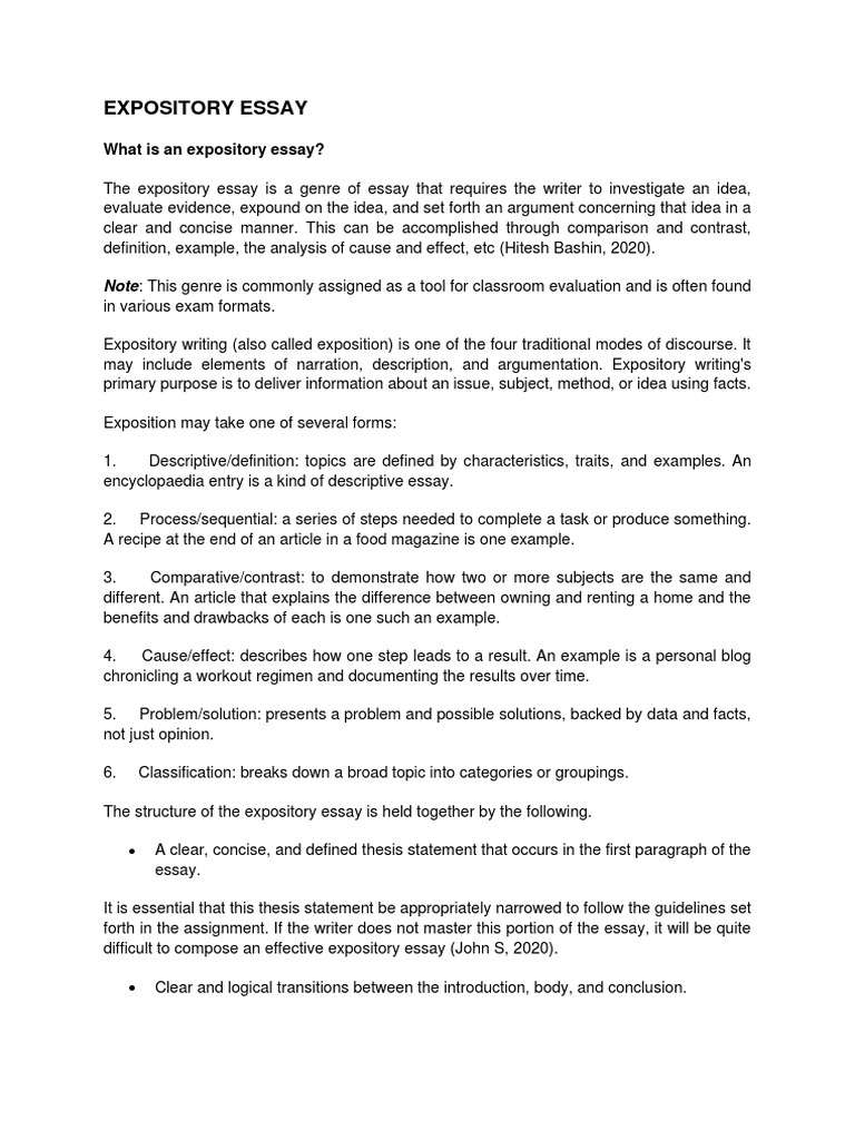 Understanding Expository Essays | PDF | Essays | Cognition