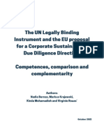Complementarity Study on EU CSDDD and UN LBI October 2022