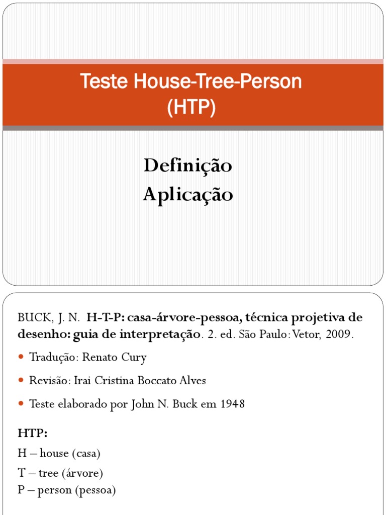 Aplicação e Interpretação do Teste HTP | PDF | Tempo | Desenho