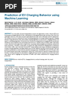 Prediction of EV Charging Behavior Using Machine L