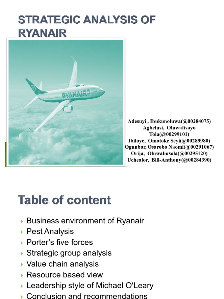 Ryanair case study summary