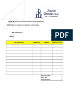 Presupuesto Acero Group, C.A