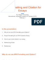 APA Formatting and Citation (For Essays)