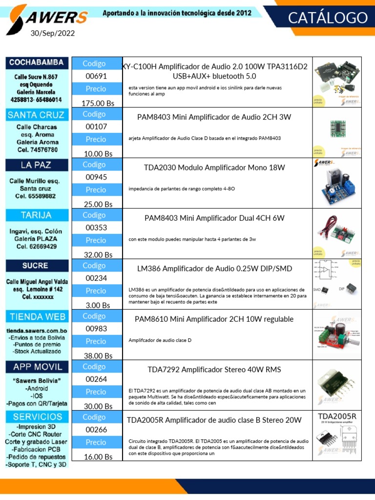 Amplificadores de Audio | PDF | Altoparlante | Ingenieria Eléctrica