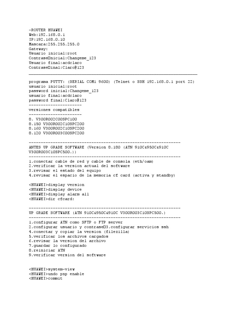 Huawei Router Configuration Guide | PDF | File Transfer Protocol ...