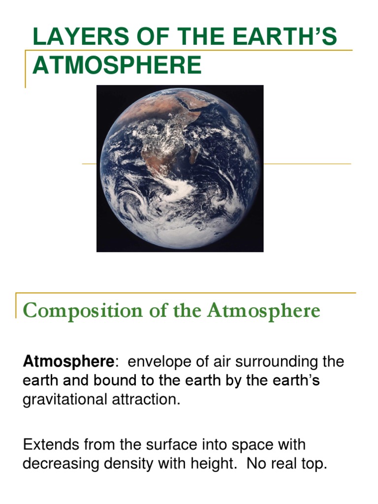 Structure and Layers of Earth's Atmosphere | PDF | Atmosphere Of Earth ...