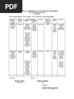 Action Plan On Difficulties in Teaching Reading Skills