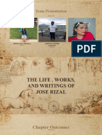 Team Presentation on Rizal's Life, Works and Writings