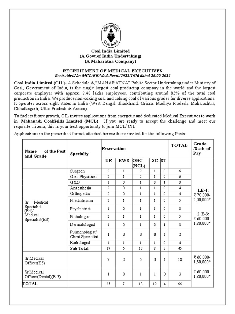 recruitment-of-medical-executives-at-mahanadi-coalfields-limited-mcl