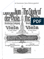 SCHLOMING, Harry. Das Studium Der Viola Op. 20