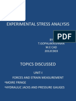 Experimental Stress Analysis Moire Fringe Method