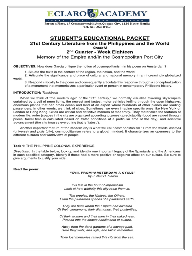 Learning Packet Week 18 | PDF | History