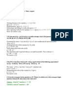 Equations, Avgs & Algebra (Solutions)