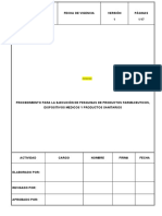 Procedimiento pesquisa productos farmacéuticos