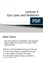 Lecture 4 Gas Laws and Relations