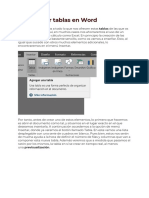 TOERIA Tablas en Word