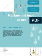 PPT Group 6_Restaurant Input Menu