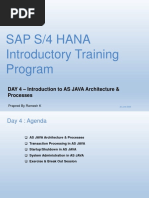 SAP S4 HANA - JAVA Architecture - Sys Admin - Day 4