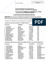 Listado y Convocatoria Segundo Ejercicio CG Caracas 20-11-2019