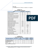 Los Datos Técnicos Considerados para El Diseño Se Muestran en El Siguiente Cuadro