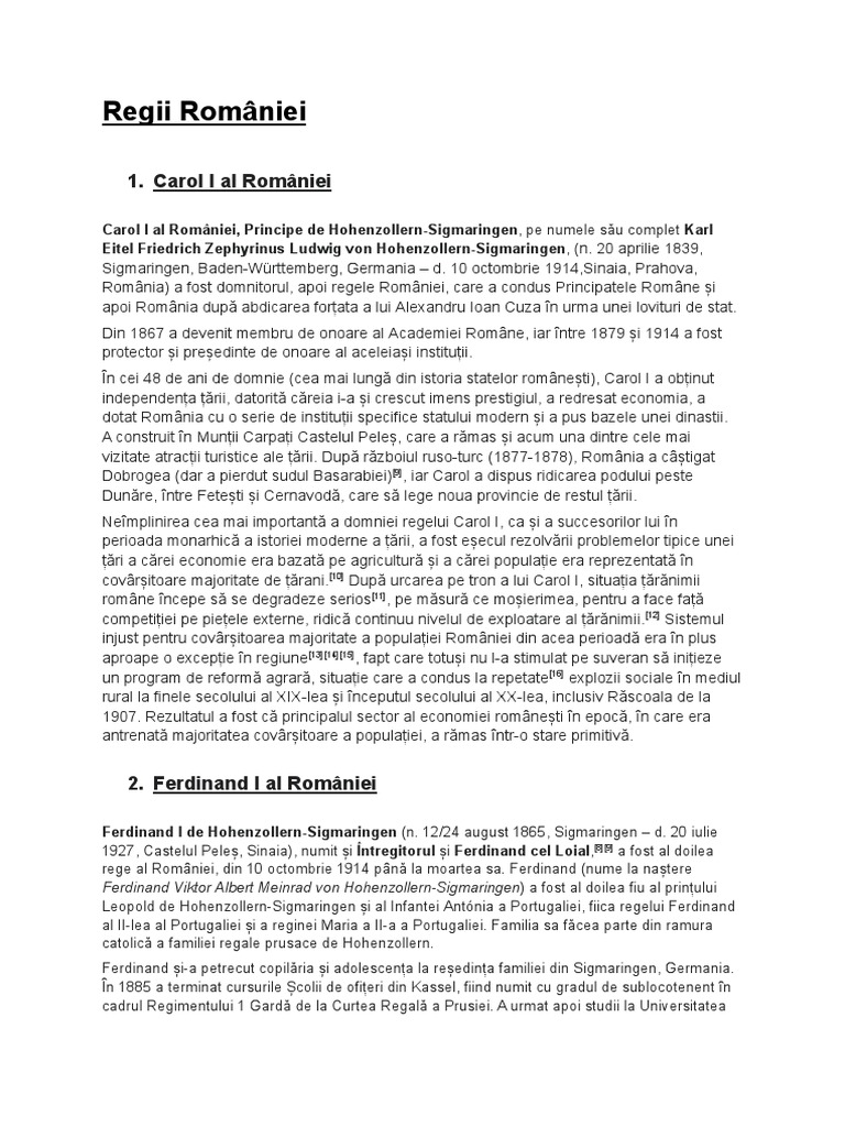 Regii Romaniei | PDF