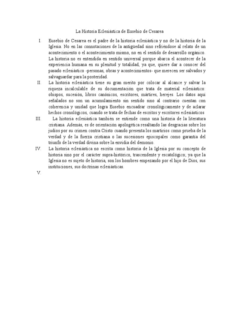 La Historia Eclesiástica de Eusebio de Cesarea PDF