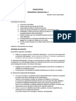 EXAMEN PARCIAL APLICATIVO 2022-2 Pensamiento y Lenguaje