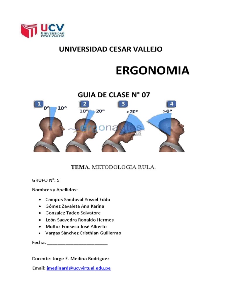 Metodología RULA en Ergonomía Laboral | PDF | Factores humanos y ...
