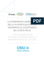 La Dimensión Ambiental en La Planificación Del Desarrollo Sostenible en Costa Rica - La Aplicación de Un Enfoque Integrado para La Implementación de Los ODS