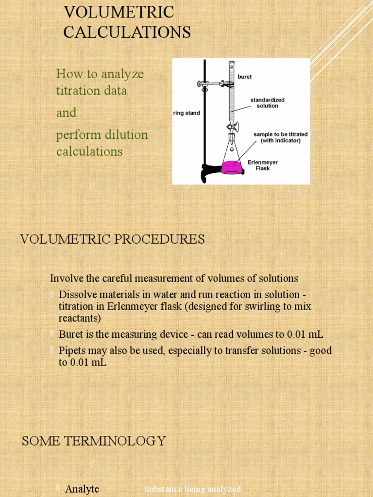 Volumetric Calculations | PDF | Titration | Chemistry