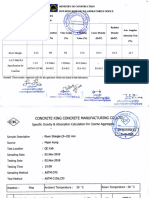 Coarse Aggregate Test Result