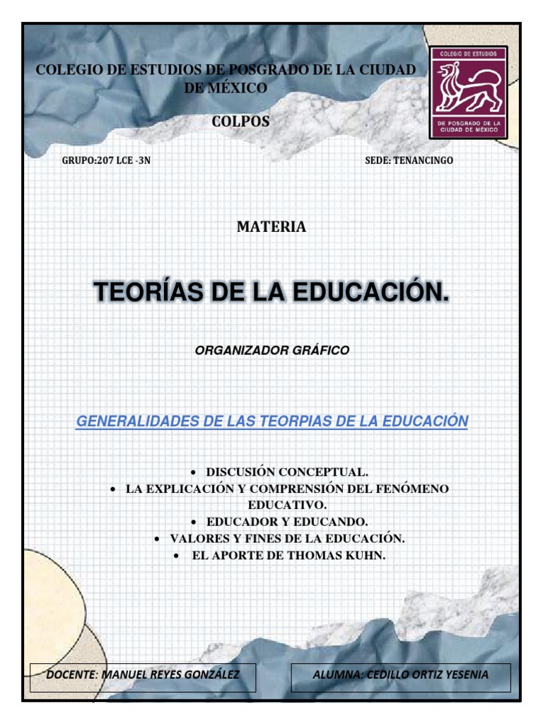 Teorías de la Educación y su Práctica | PDF | Paradigma | Método de ...