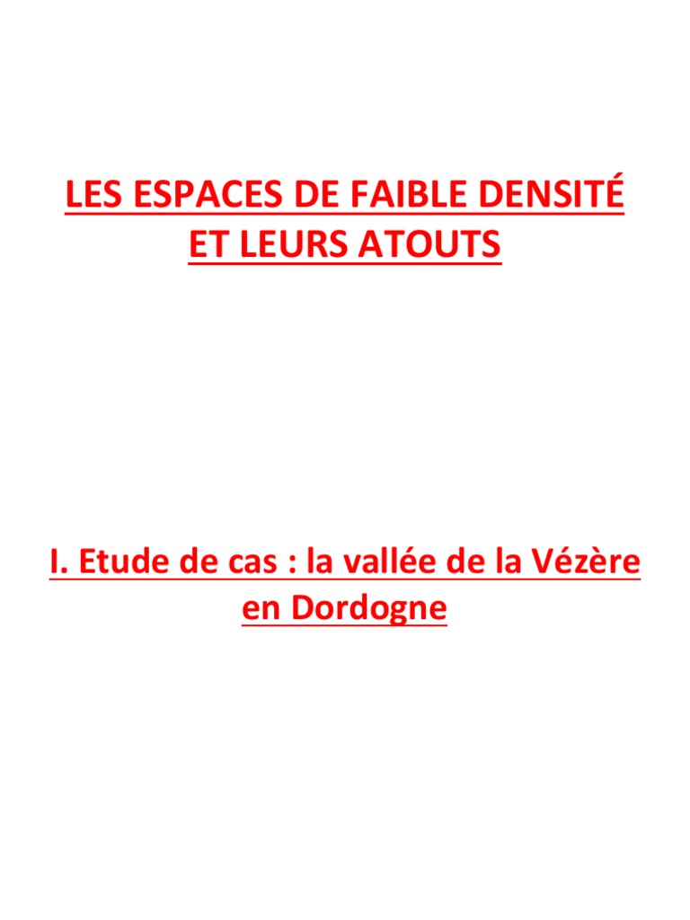 Atouts des Espaces de Faible Densité | PDF | Zone rurale | Tourisme
