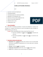 Lec3 Probability - and - Probability - Distribution Lecture Notes