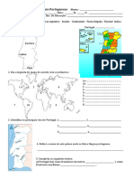 Teste de Geografia 5 Ano