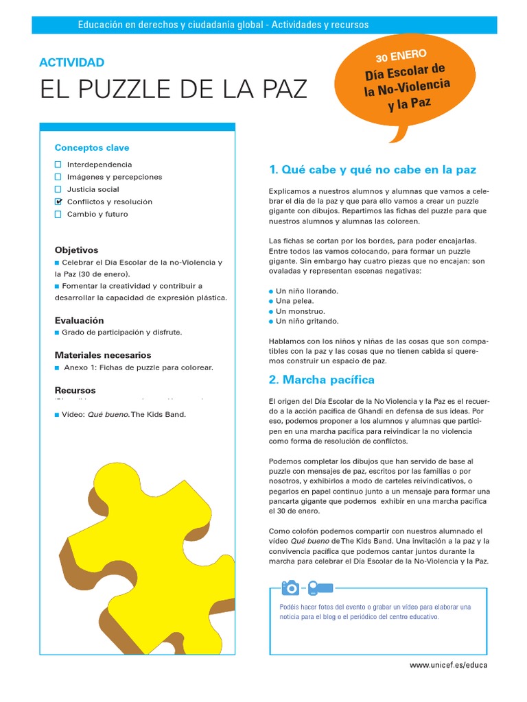 Actividades de Paz para Infantil | PDF | Paz