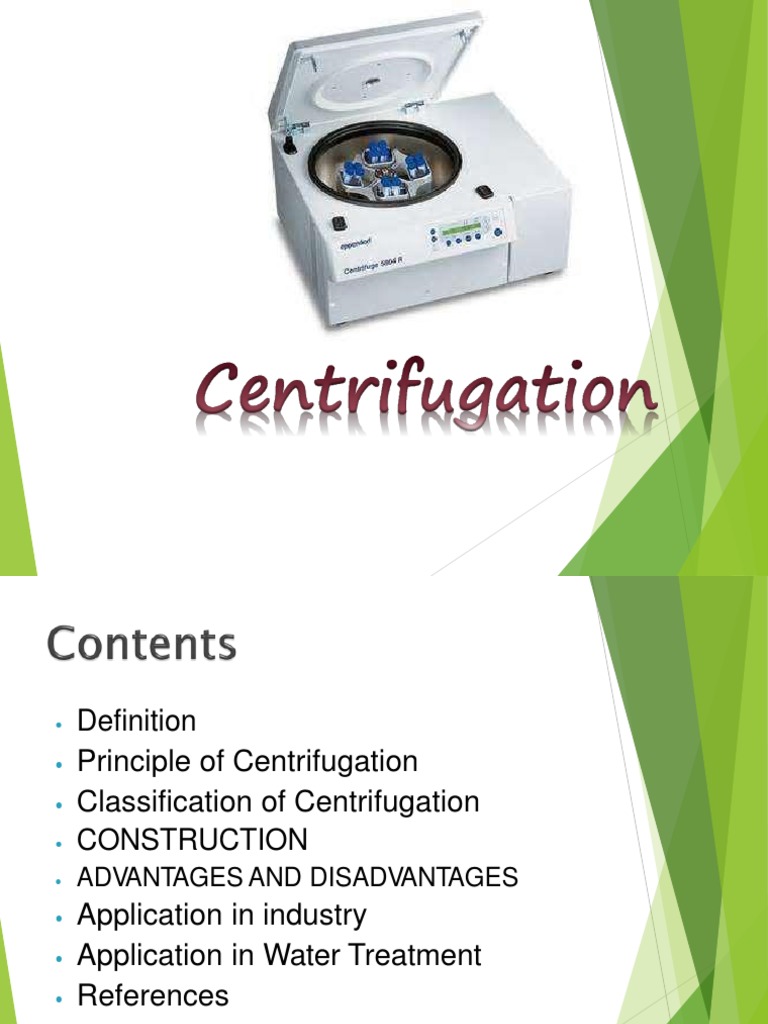 Centrifugation | PDF | Centrifugation | Centrifuge