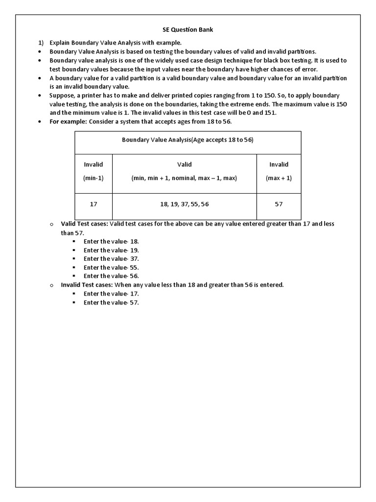 Software Engineering Important Questions | PDF | Software Testing