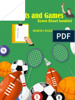Sports and Games Score Sheets-Rajesh Agola