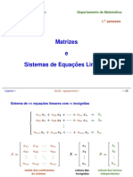 Sistemas Equações Lineares Matrizes