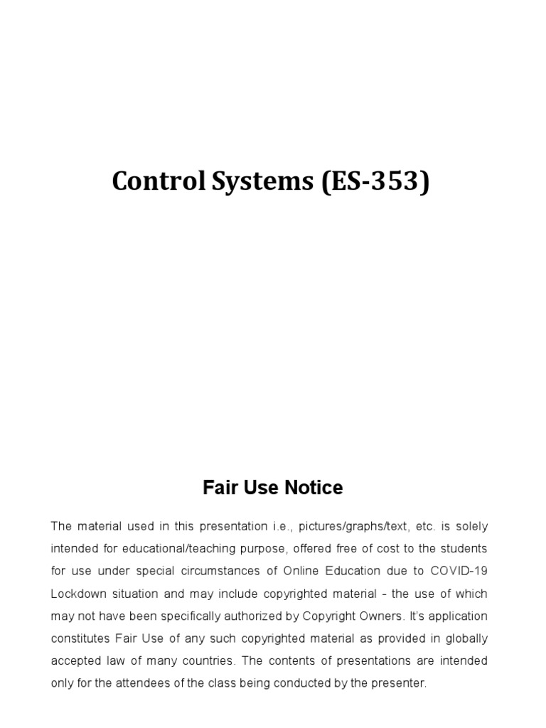 Lec - 1-2 Introduction To Control Systems | PDF | Control Theory ...