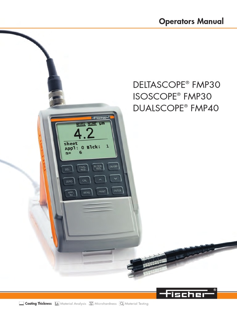 ManualZincCoatingTester Opm fmp30 40 902094 en 0908v111 PDF