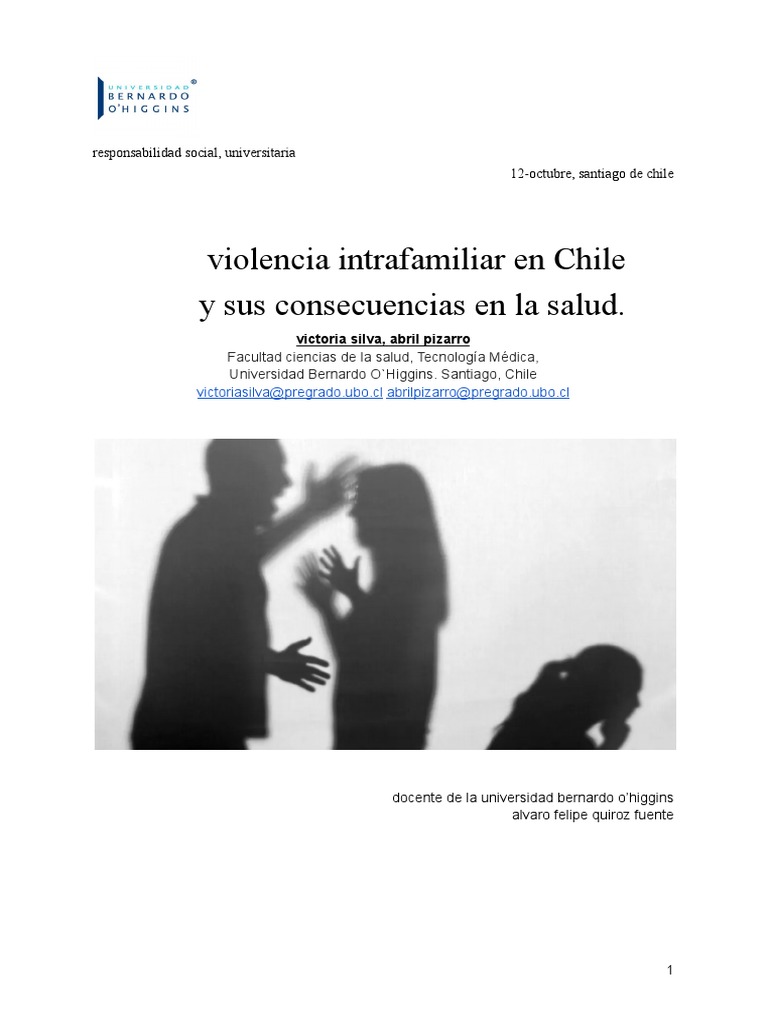 Tipos de violencia intrafamiliar en Chile | PDF | La violencia contra ...