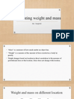 Calculating Weight and Mass