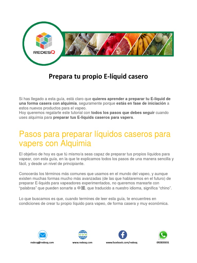 Cómo preparar líquidos caseros Alquimia para Vapear · ¡Guía para  Principiantes!