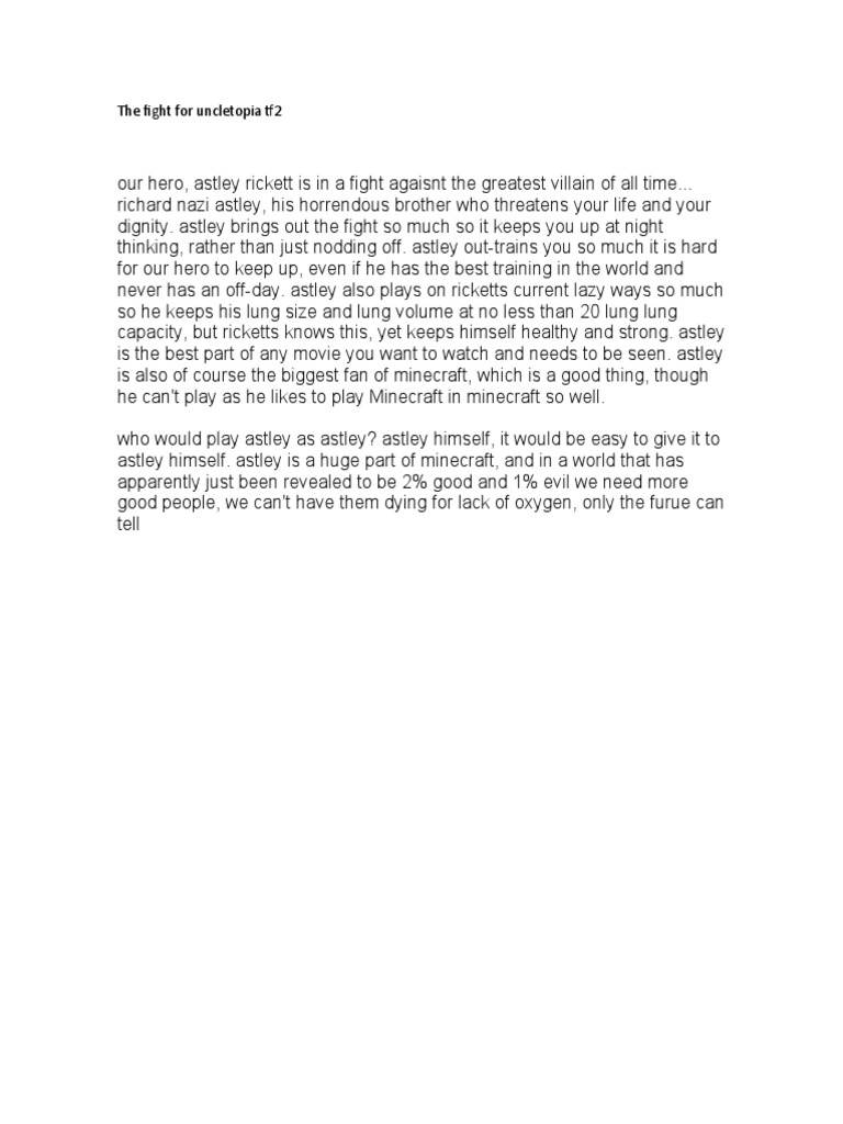 The Fight For Uncletopia tf2 | PDF