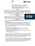 1 Informe #1 Materia Prima y Operaciones Preliminares...