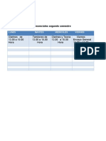 Horarios de claes presenciales 2° semesgre